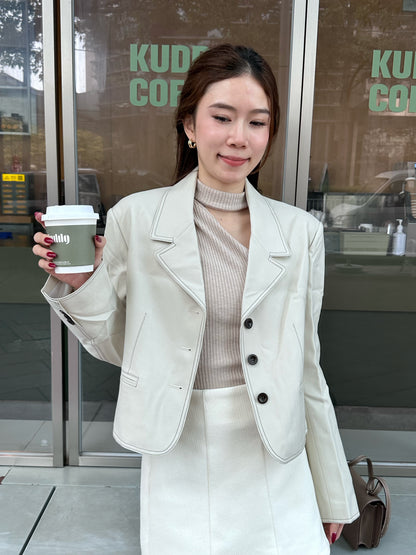 Cropped Autumn Blazer with Lined