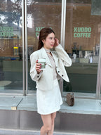 Cropped Autumn Blazer with Lined
