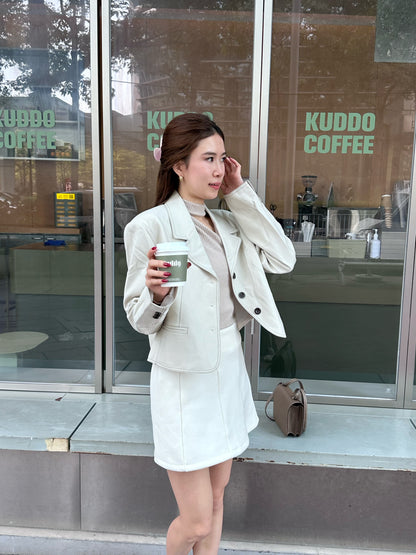 Cropped Autumn Blazer with Lined