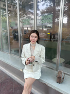 Cropped Autumn Blazer with Lined