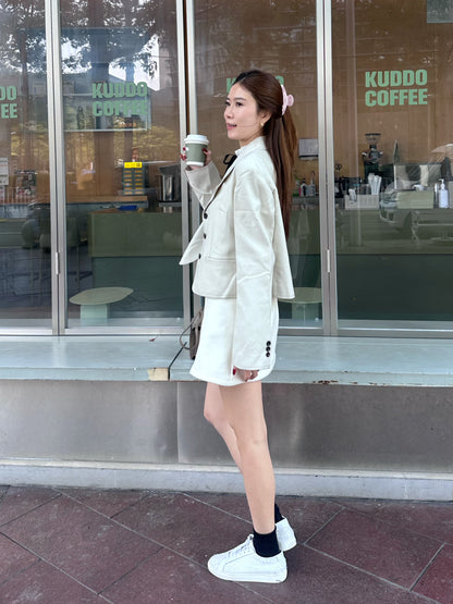 Cropped Autumn Blazer with Lined