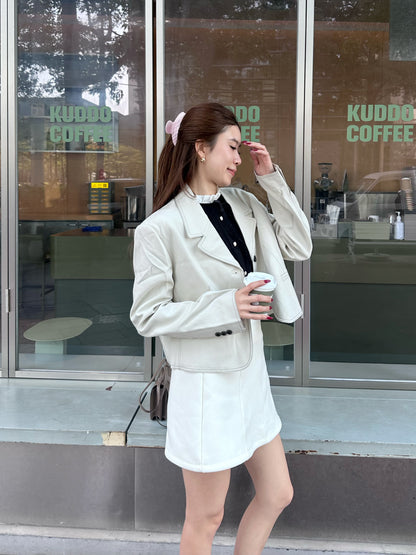 Cropped Autumn Blazer with Lined