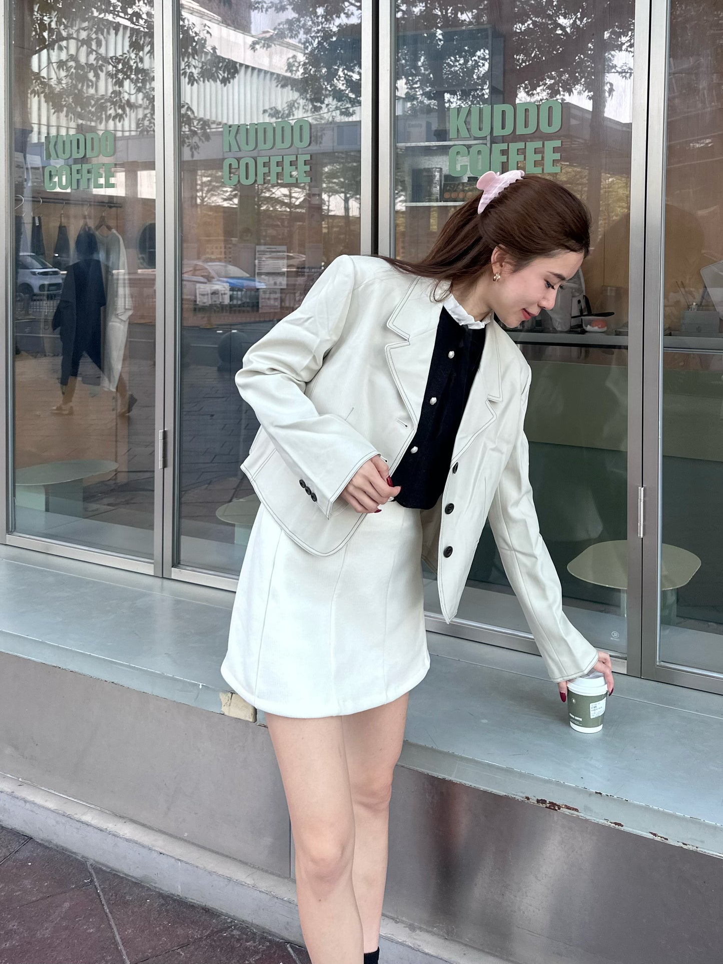 Cropped Autumn Blazer with Lined