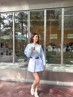 Pleated Skirt with Belt