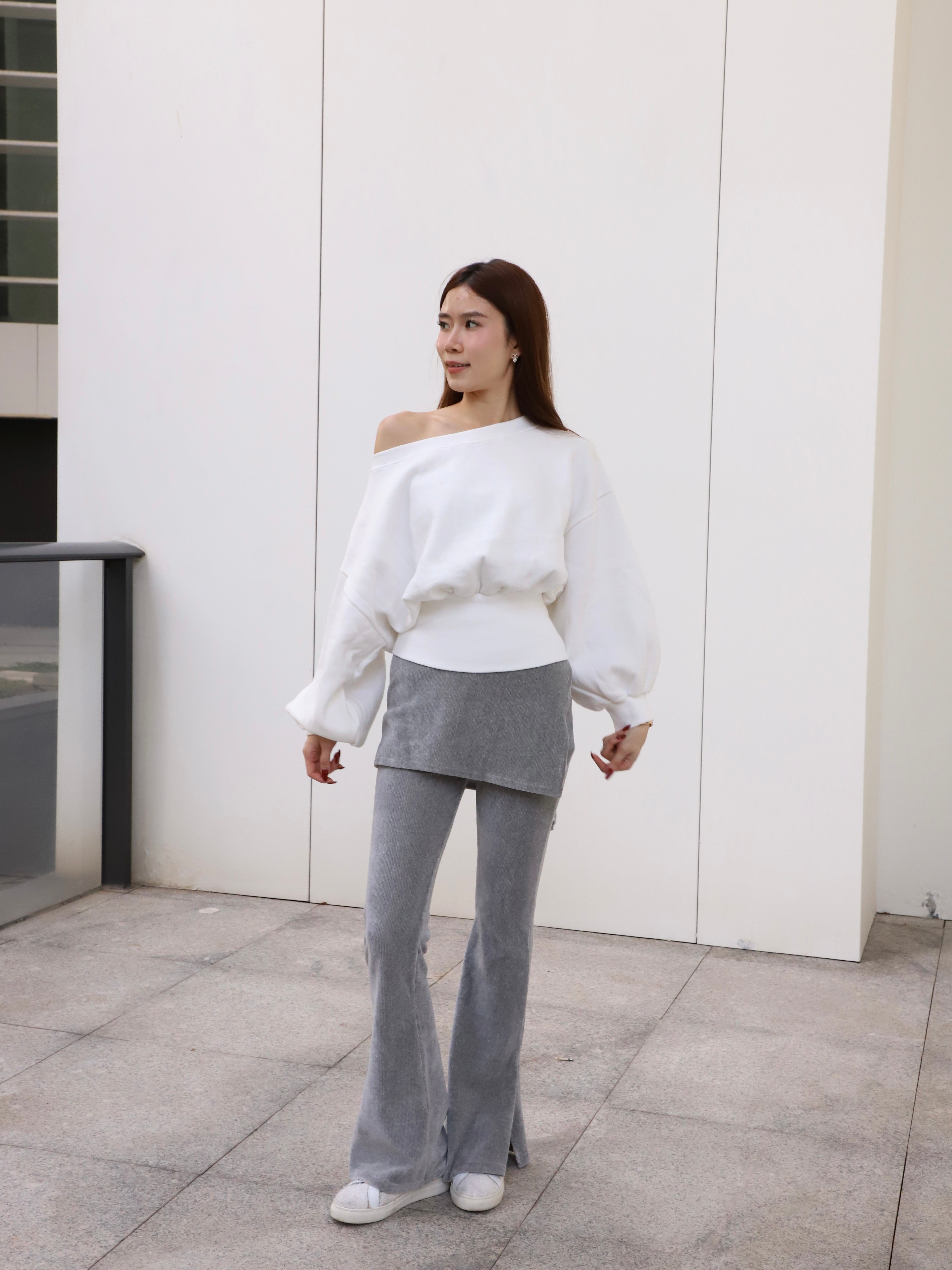 Cotton Back Zipped Sweater