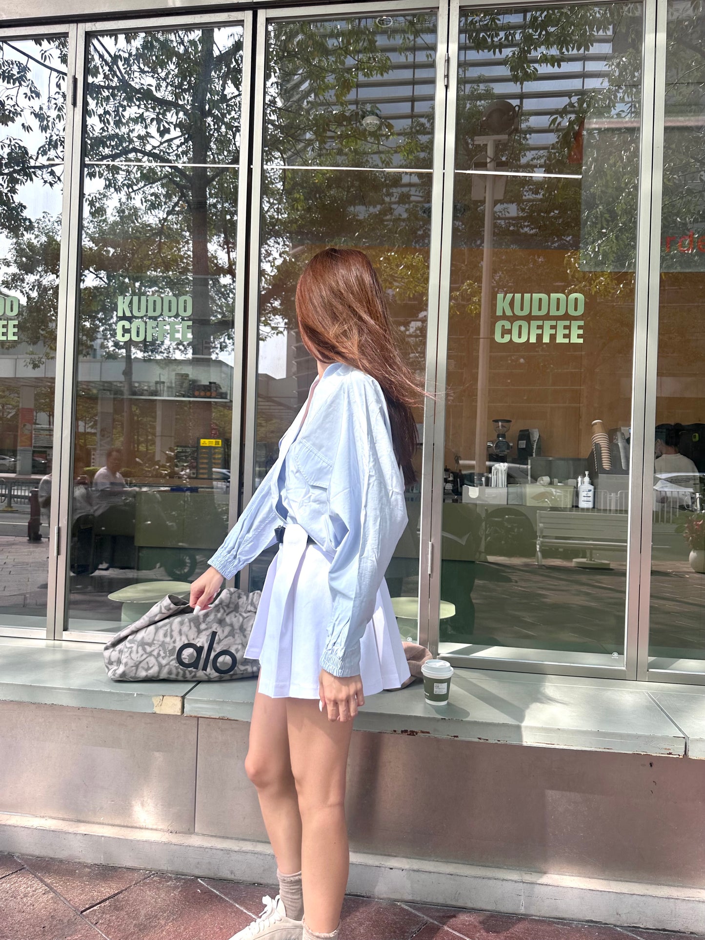 Pleated Skirt with Belt