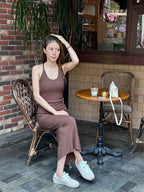 ashchic made Cross Back Maxi Dress with pads