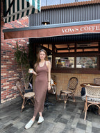 ashchic made Cross Back Maxi Dress with pads