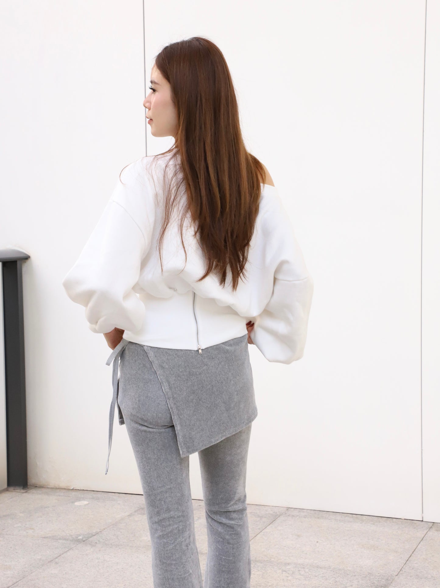 Cotton Back Zipped Sweater