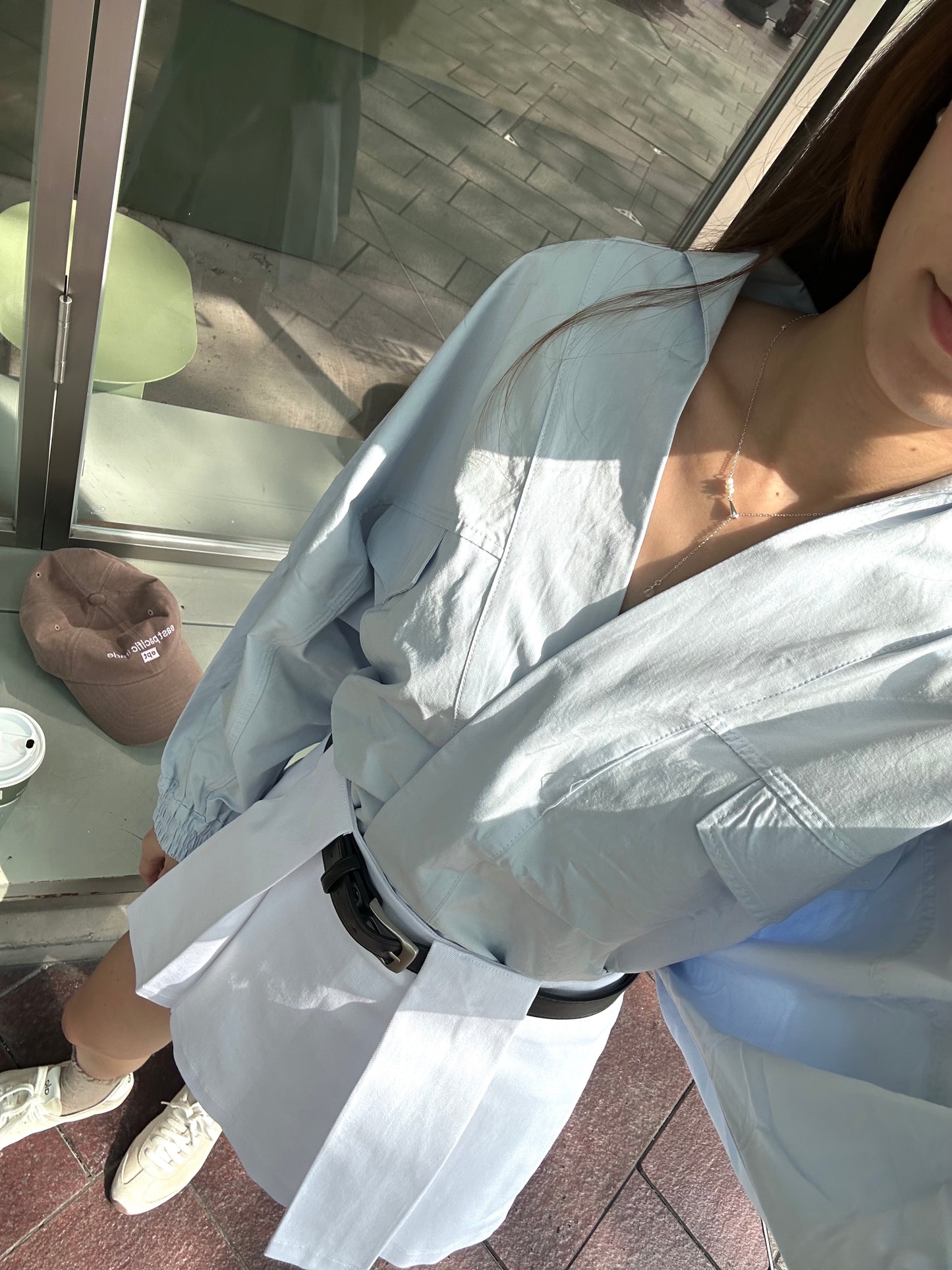 Oversized Big Pockets Shirt Top