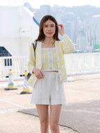 Tweed Like Tank & Cardigan Set