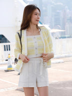 Tweed Like Tank & Cardigan Set