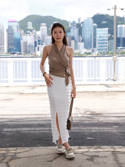 Tofu Comfy Maxi Slit Skirt