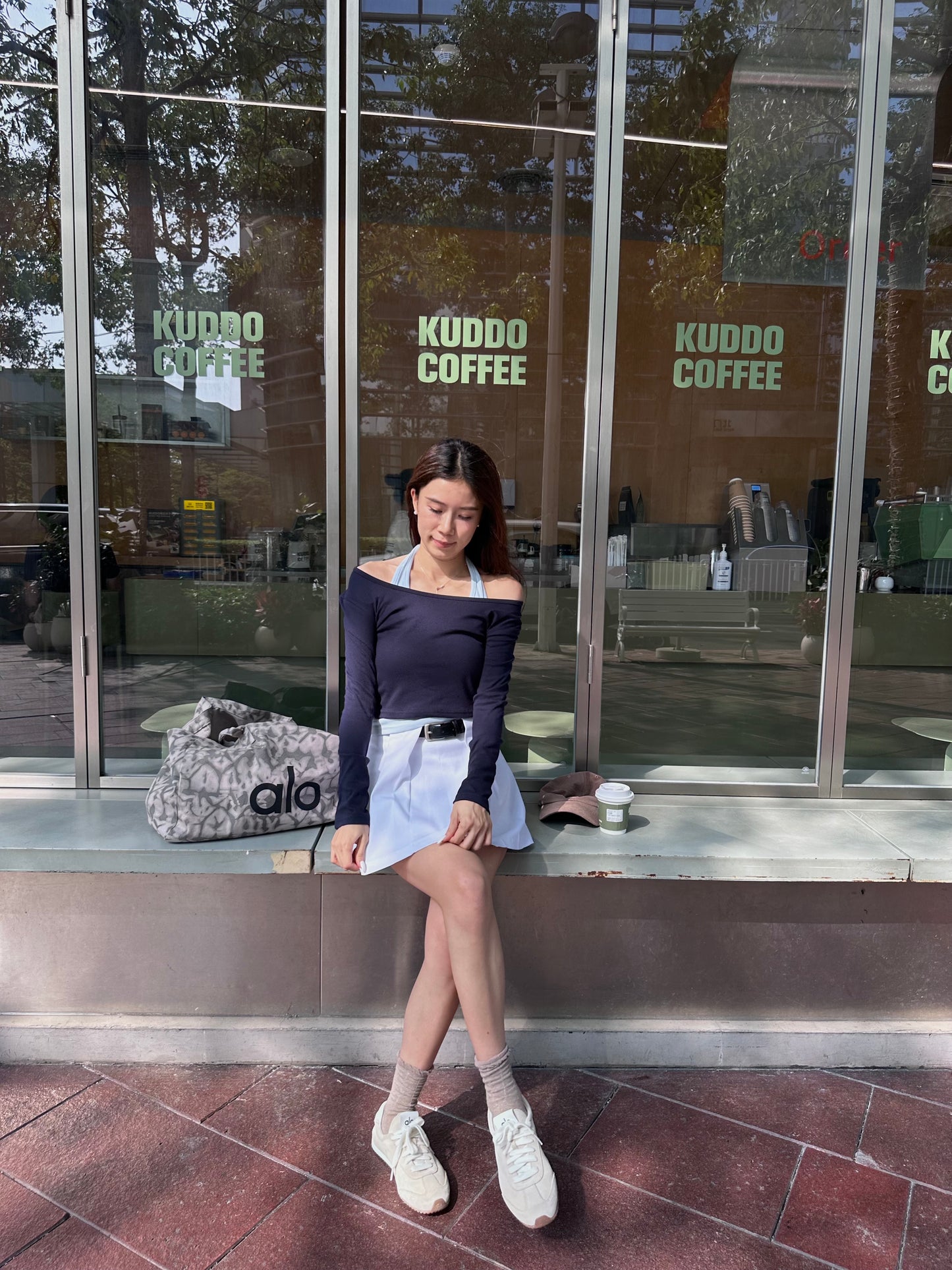 Mix Colour Cross Neck Long Sleeves Top