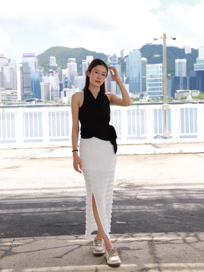 Tofu Comfy Maxi Slit Skirt