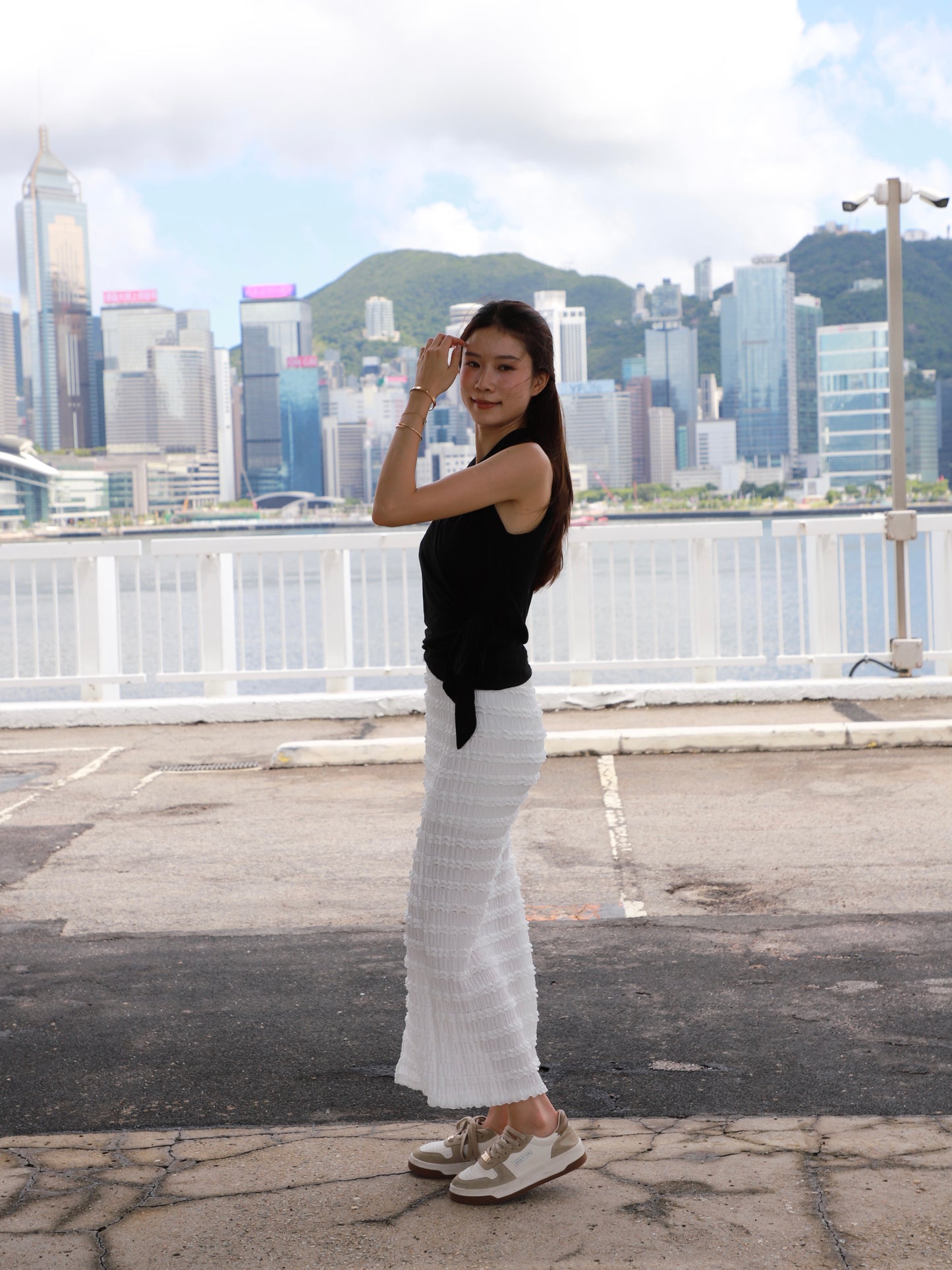 Tofu Comfy Maxi Slit Skirt