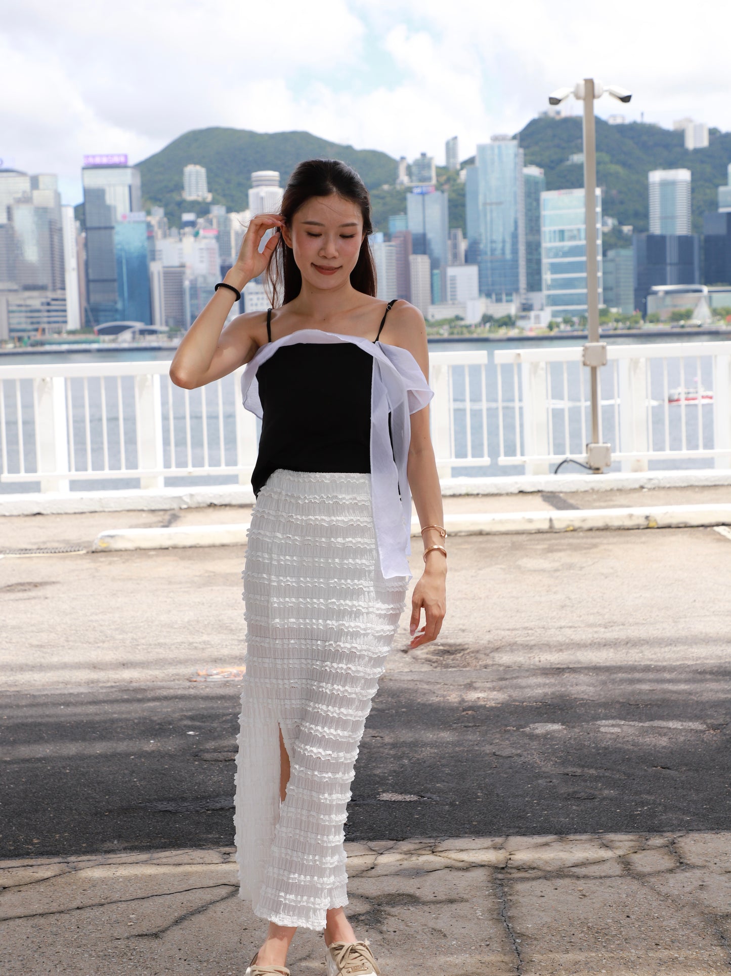 Daisy Ribbon Chiffon Tank Top