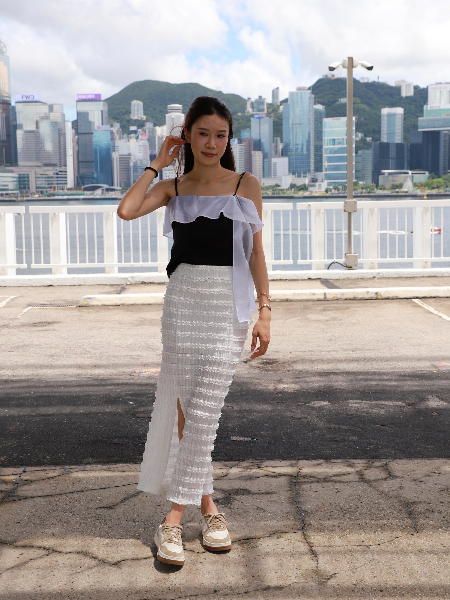 Daisy Ribbon Chiffon Tank Top