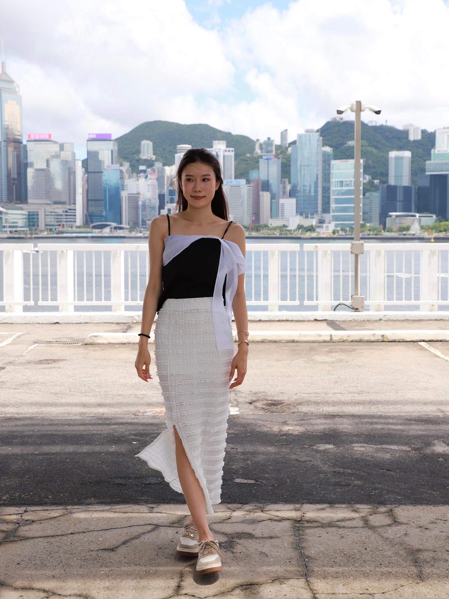 Daisy Ribbon Chiffon Tank Top