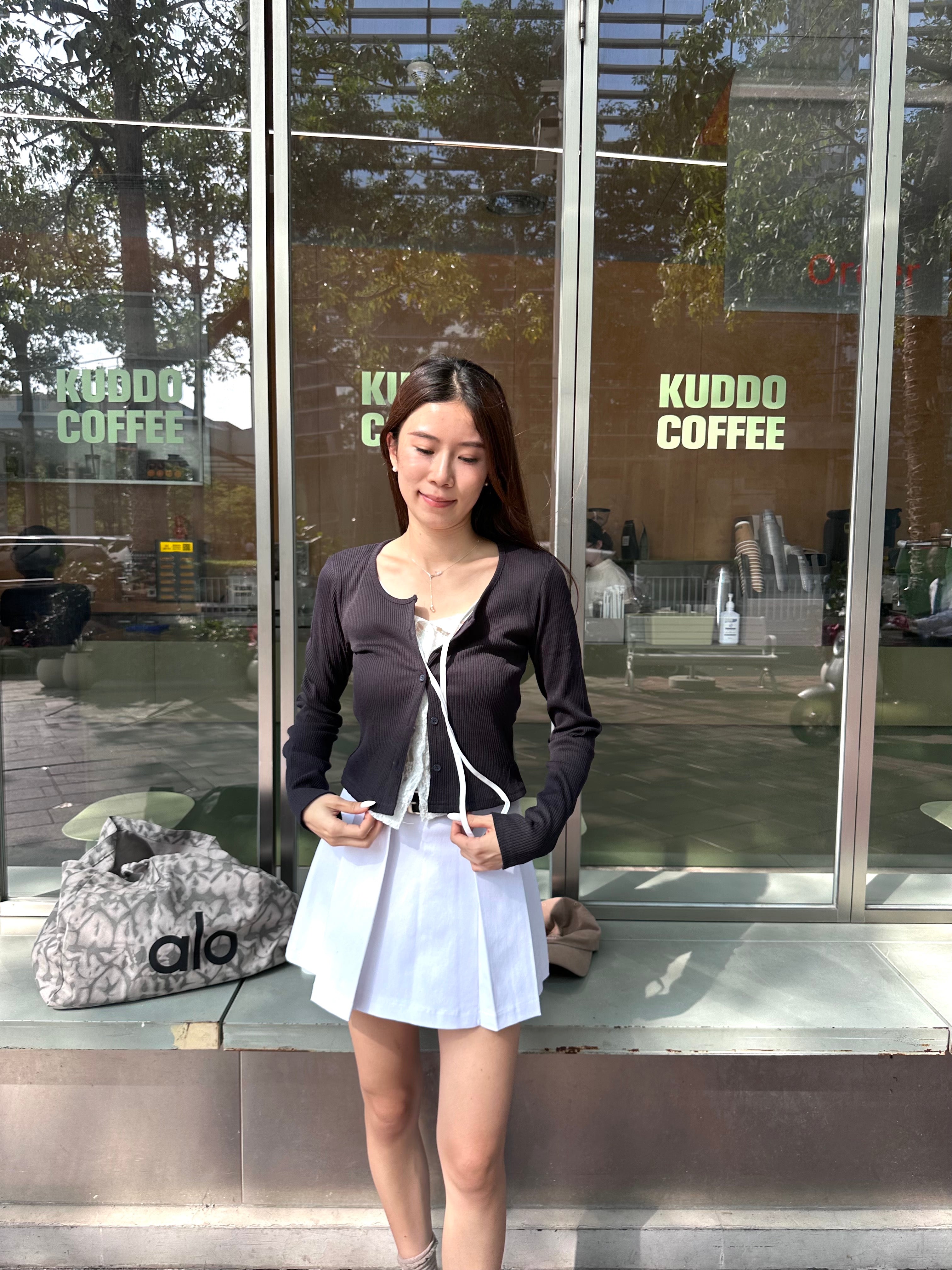 Lace Cotton Double Cardigan