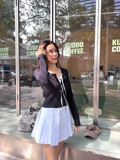 Lace Cotton Double Cardigan