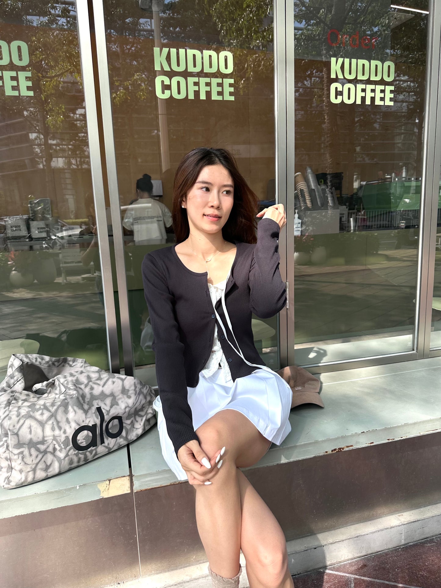 Lace Cotton Double Cardigan