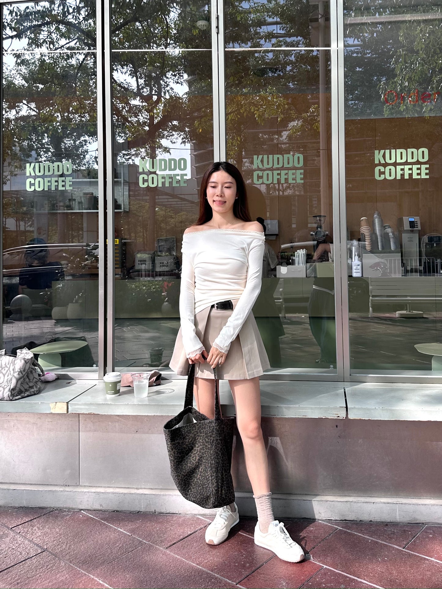 Lace Shoulder Long Sleeves Top