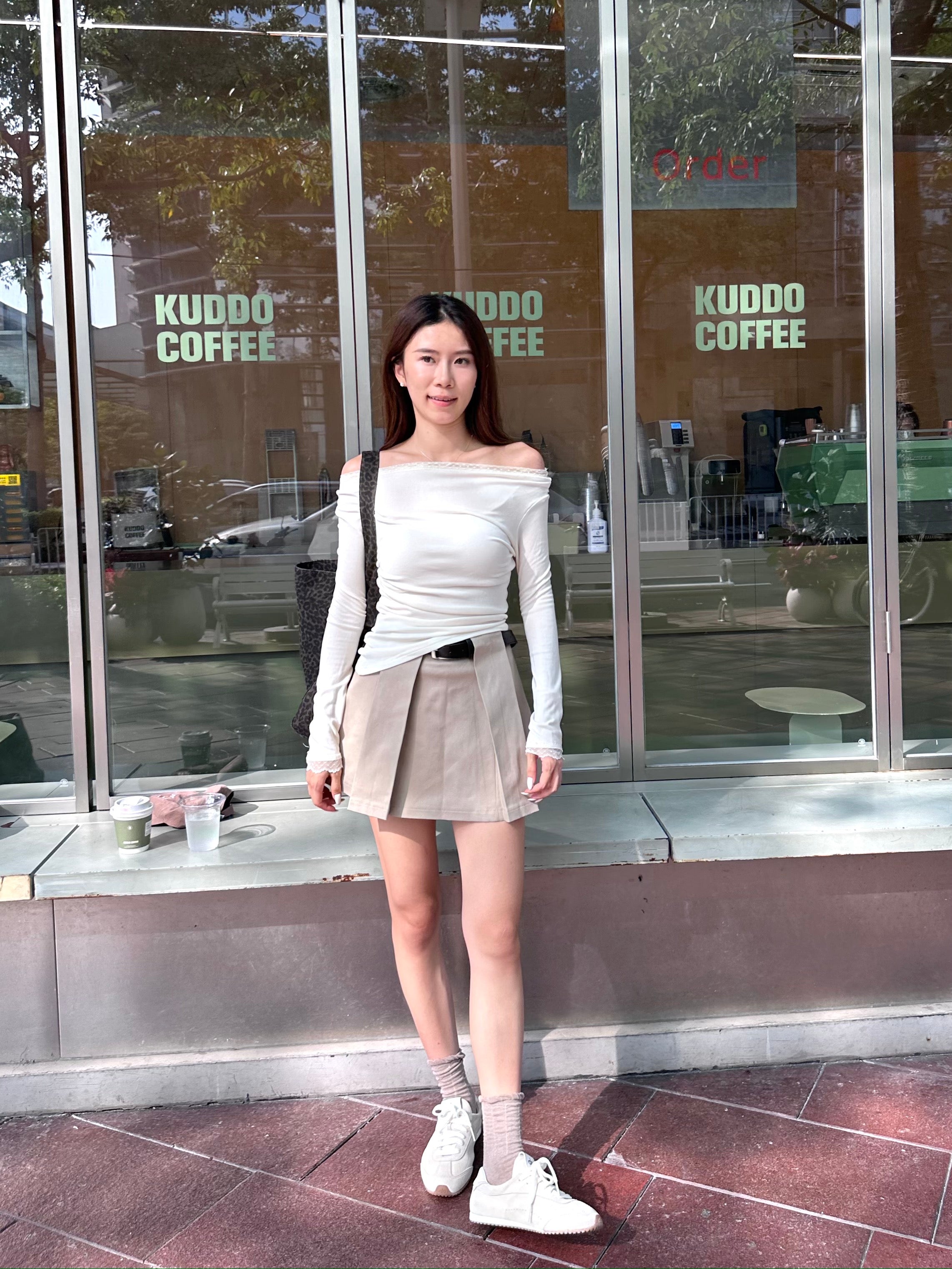 Pleated Skirt with Belt