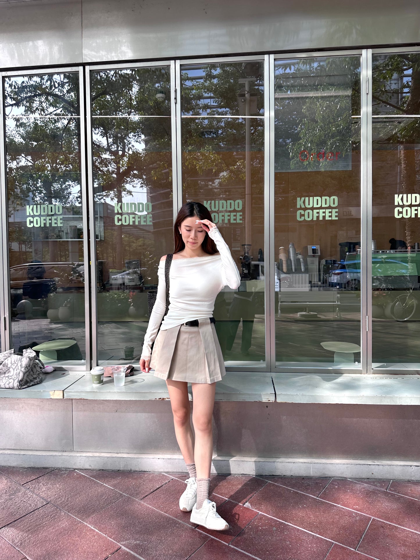 Lace Shoulder Long Sleeves Top