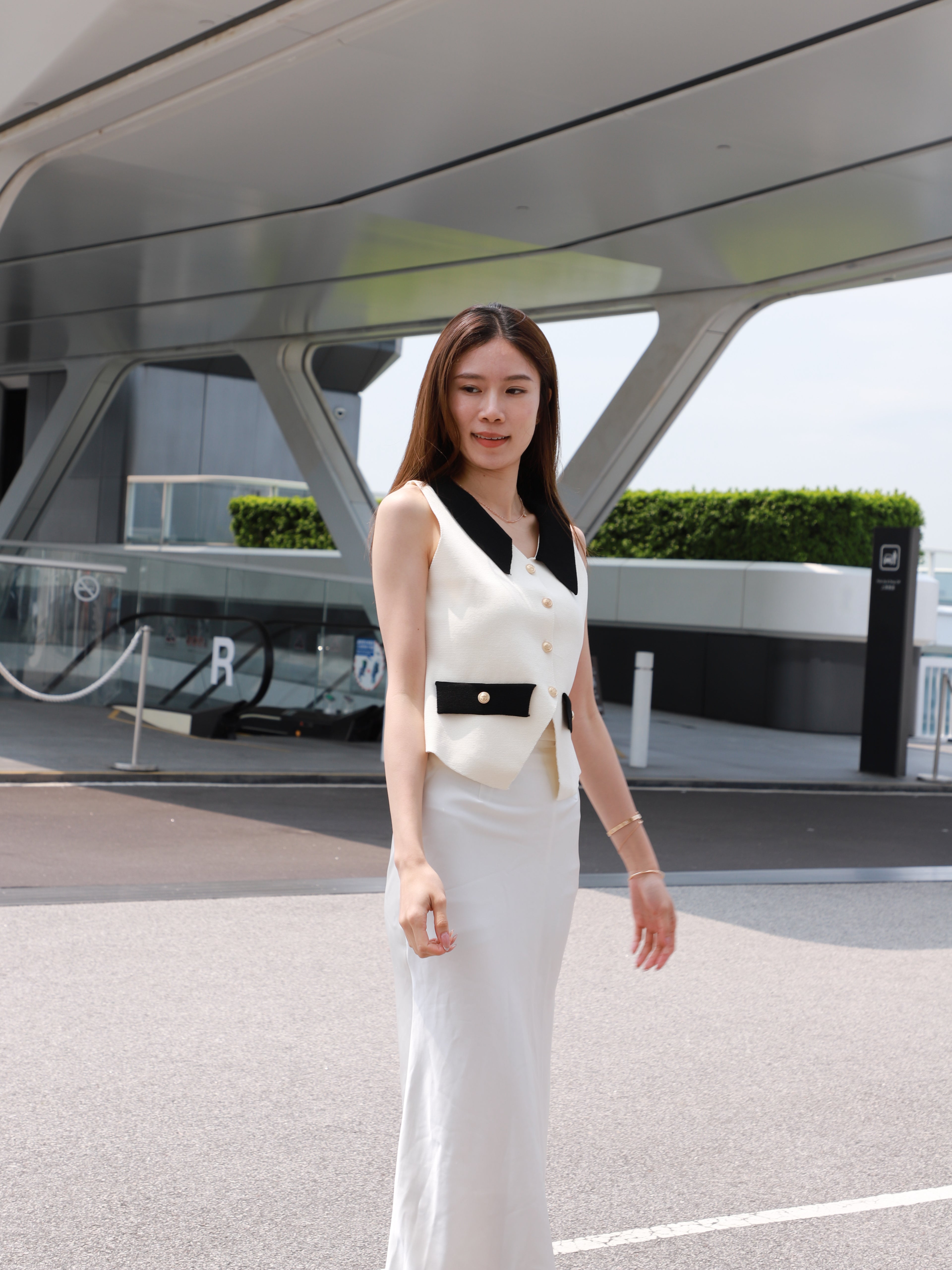 Collar French Like Tank Top