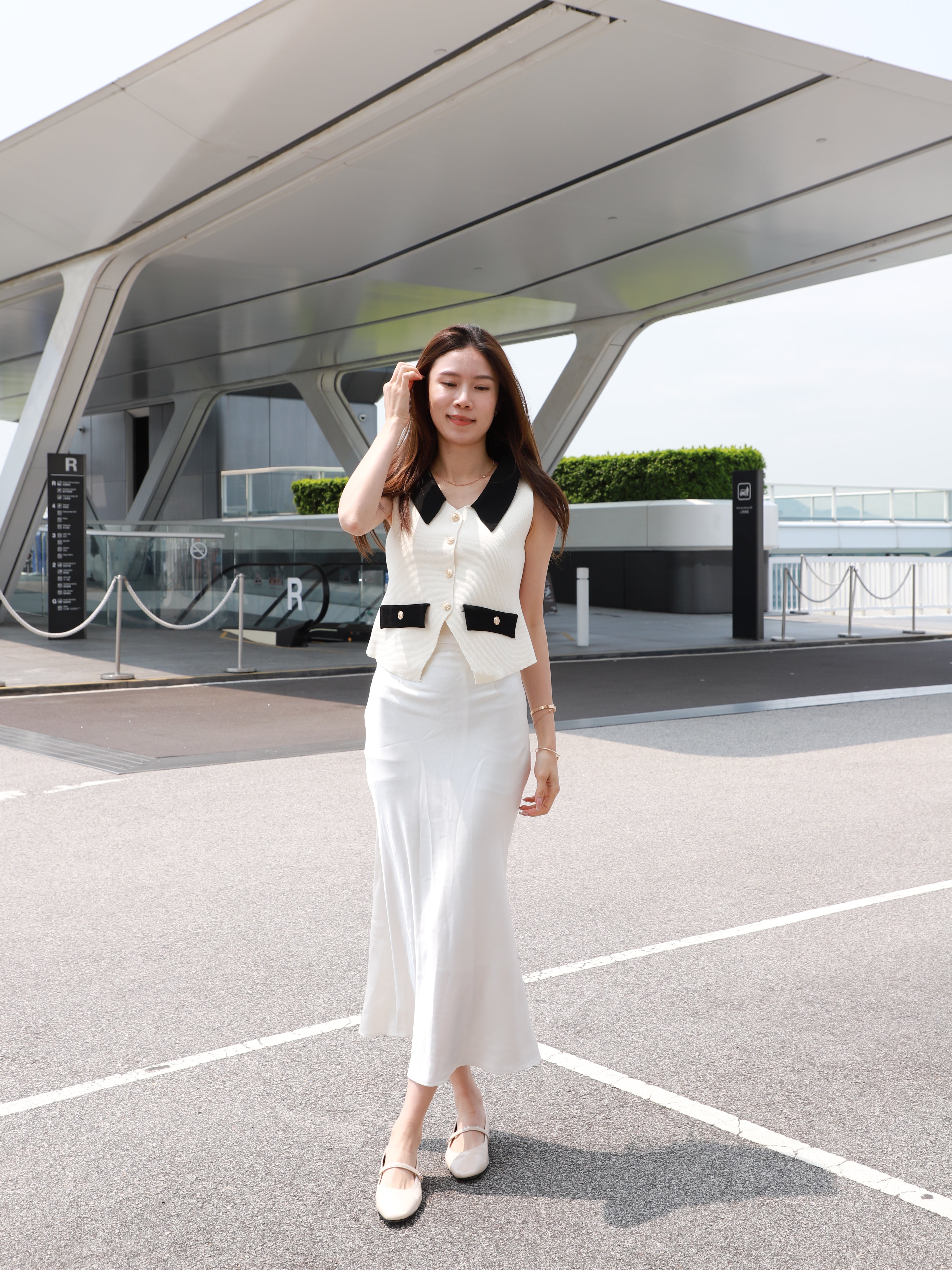 Collar French Like Tank Top