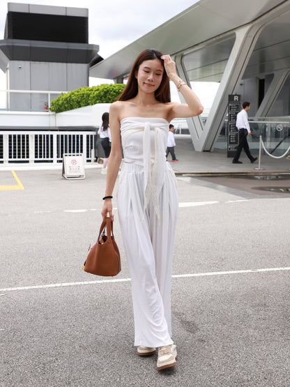 Lace Tube Top & Pants Set
