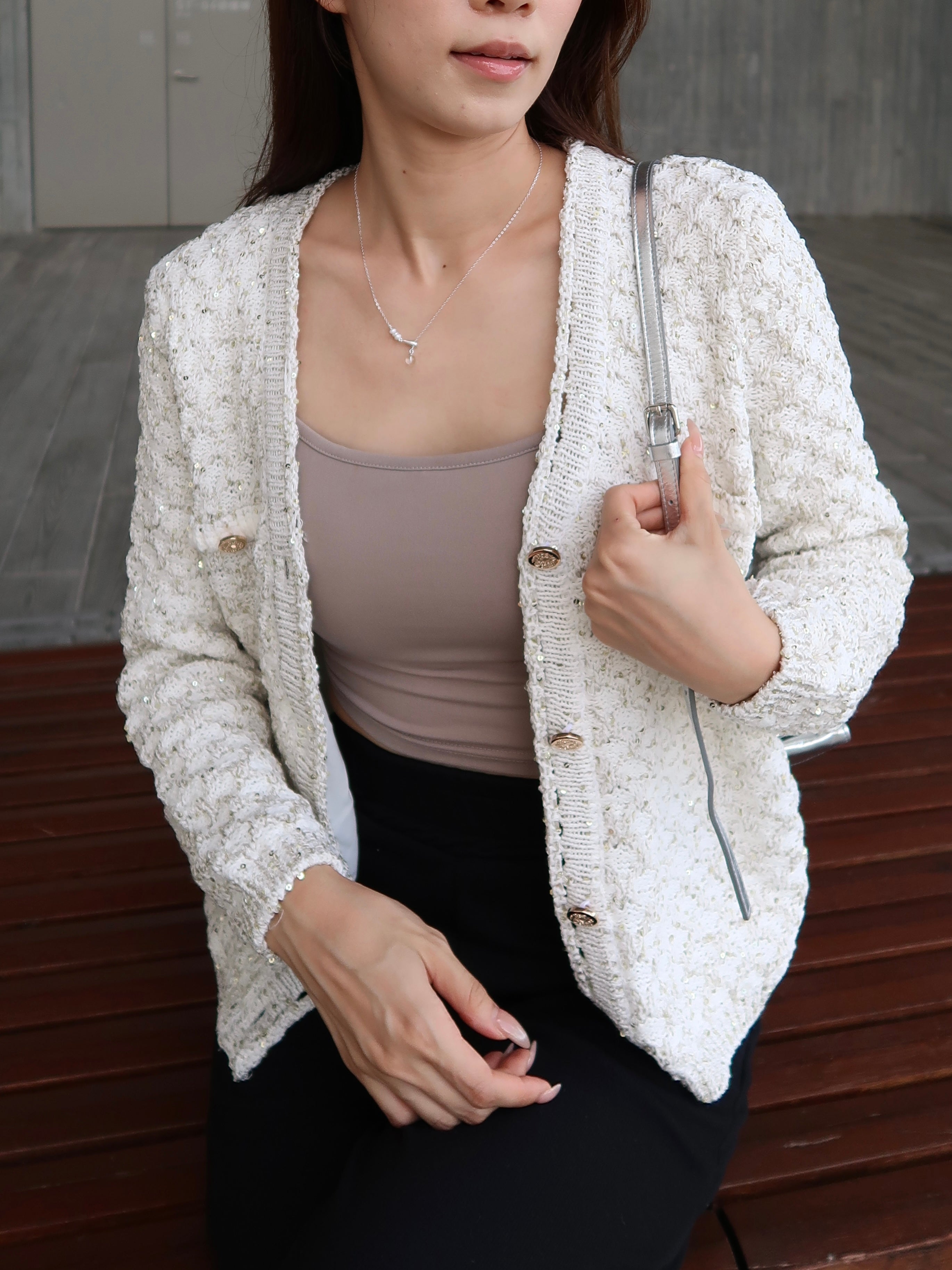 Bling Bling Tweed Cardigan