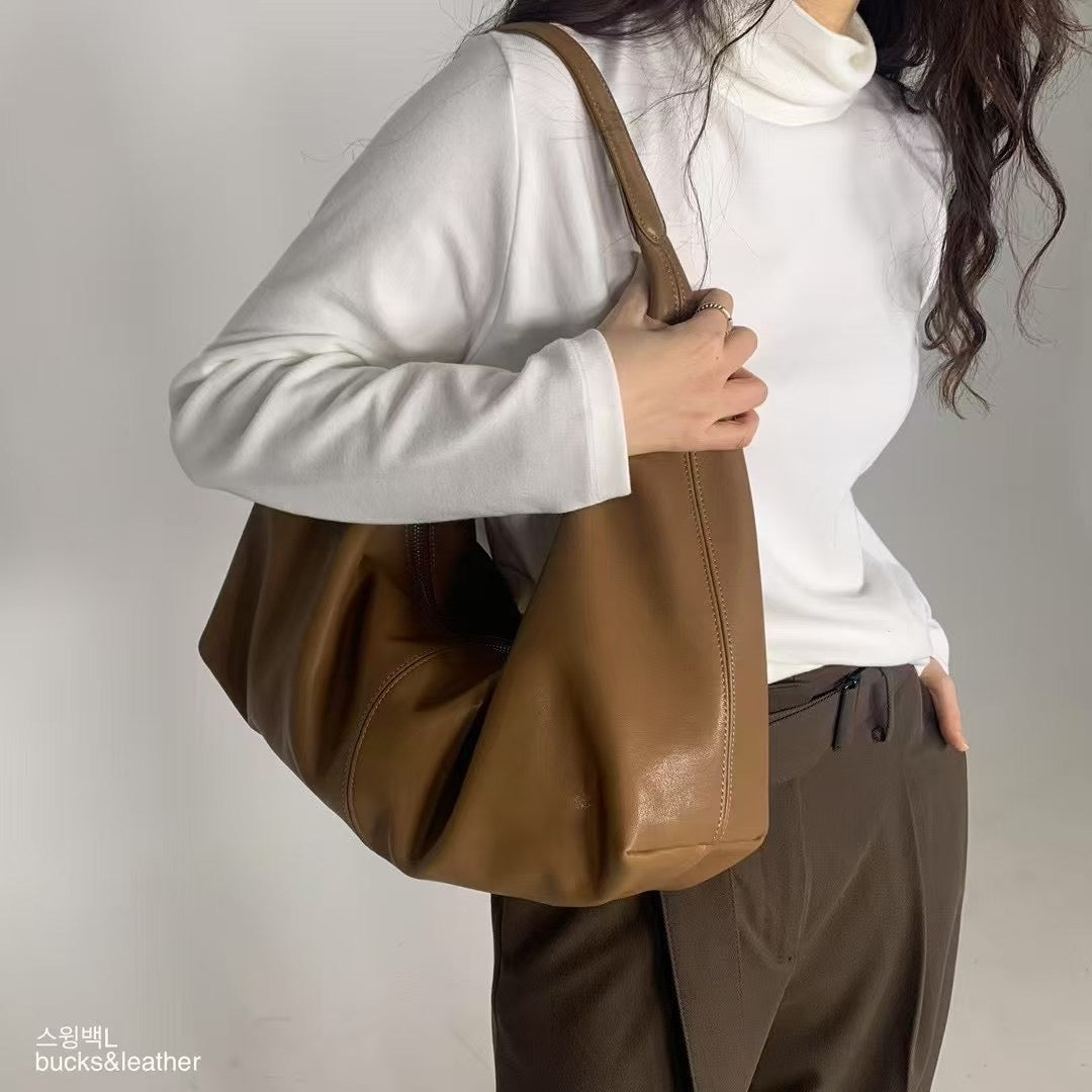 Real Leather Croissant Bag