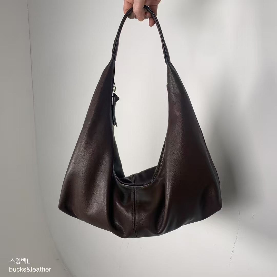 Real Leather Croissant Bag