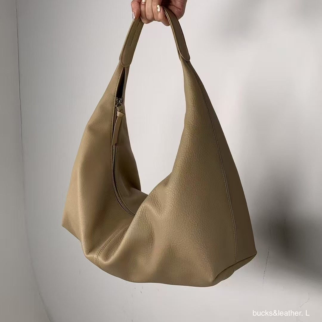 Real Leather Croissant Bag