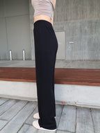 3 Button Cotton Flare Pants