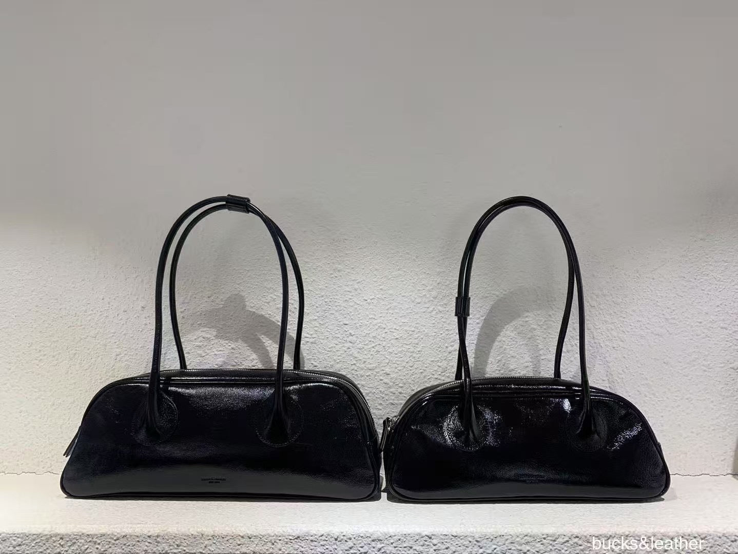 Real Leather Baguette Bag