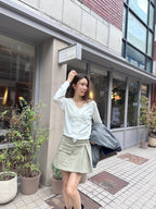 Ruffles Neck Soft Cardigan