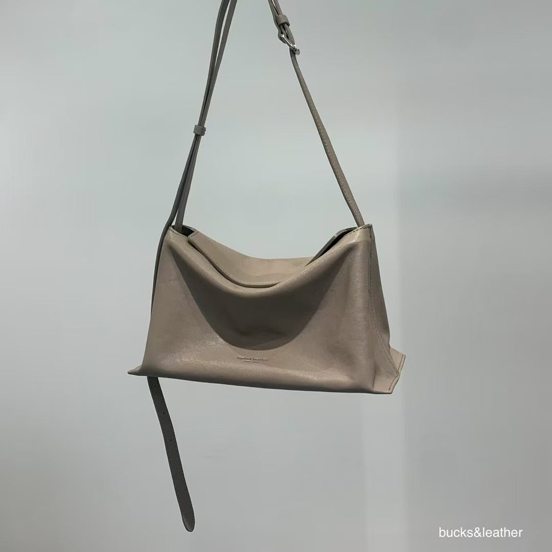 Real Leather Flap Bag