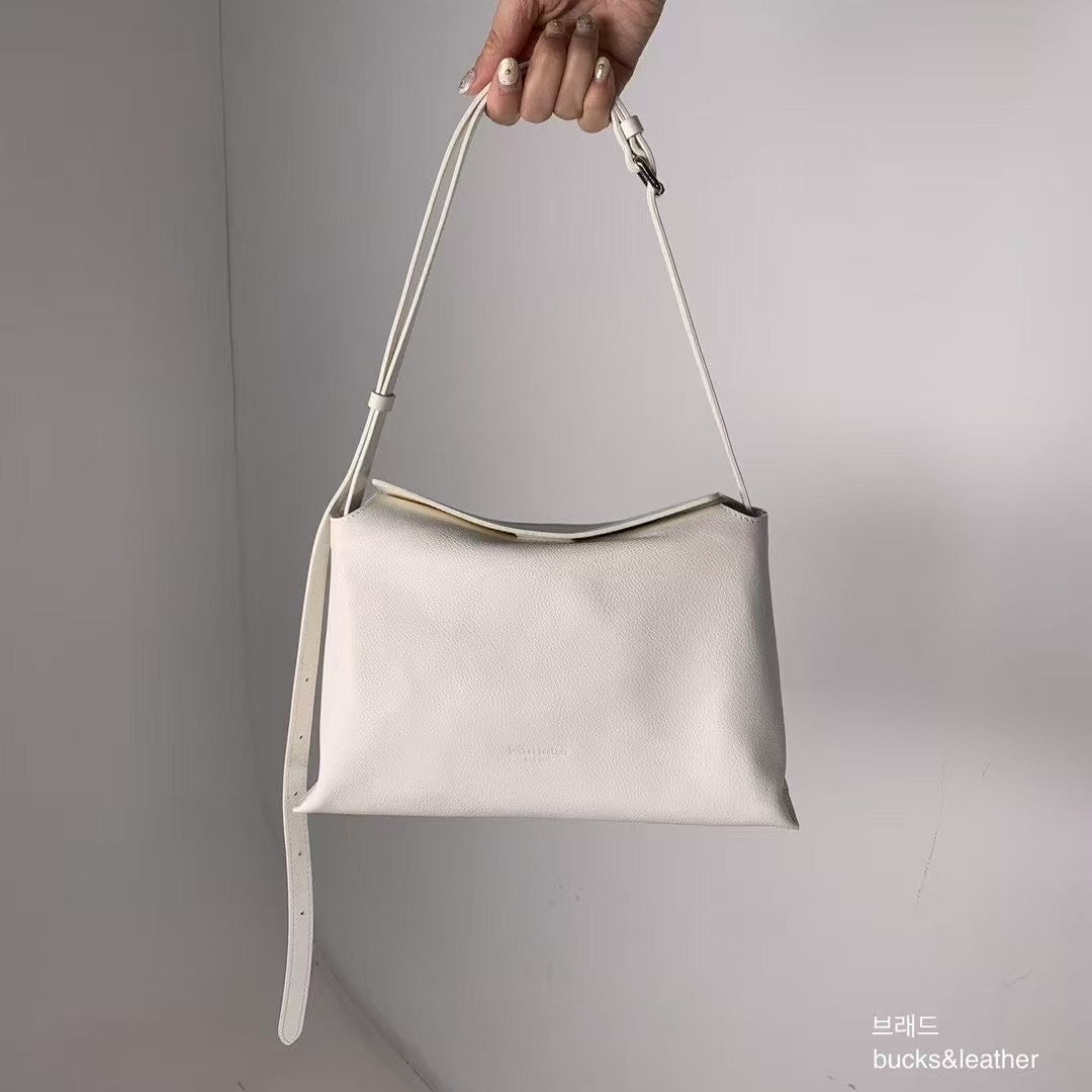 Real Leather Flap Bag