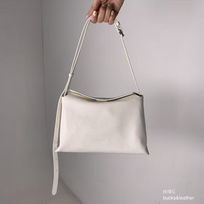 Real Leather Flap Bag