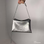 Real Leather Flap Bag