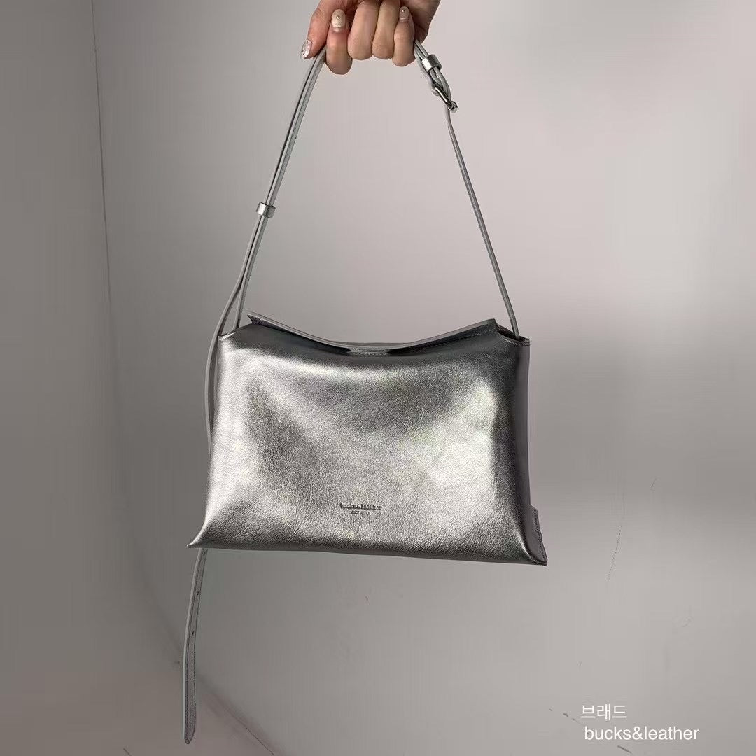 Real Leather Flap Bag