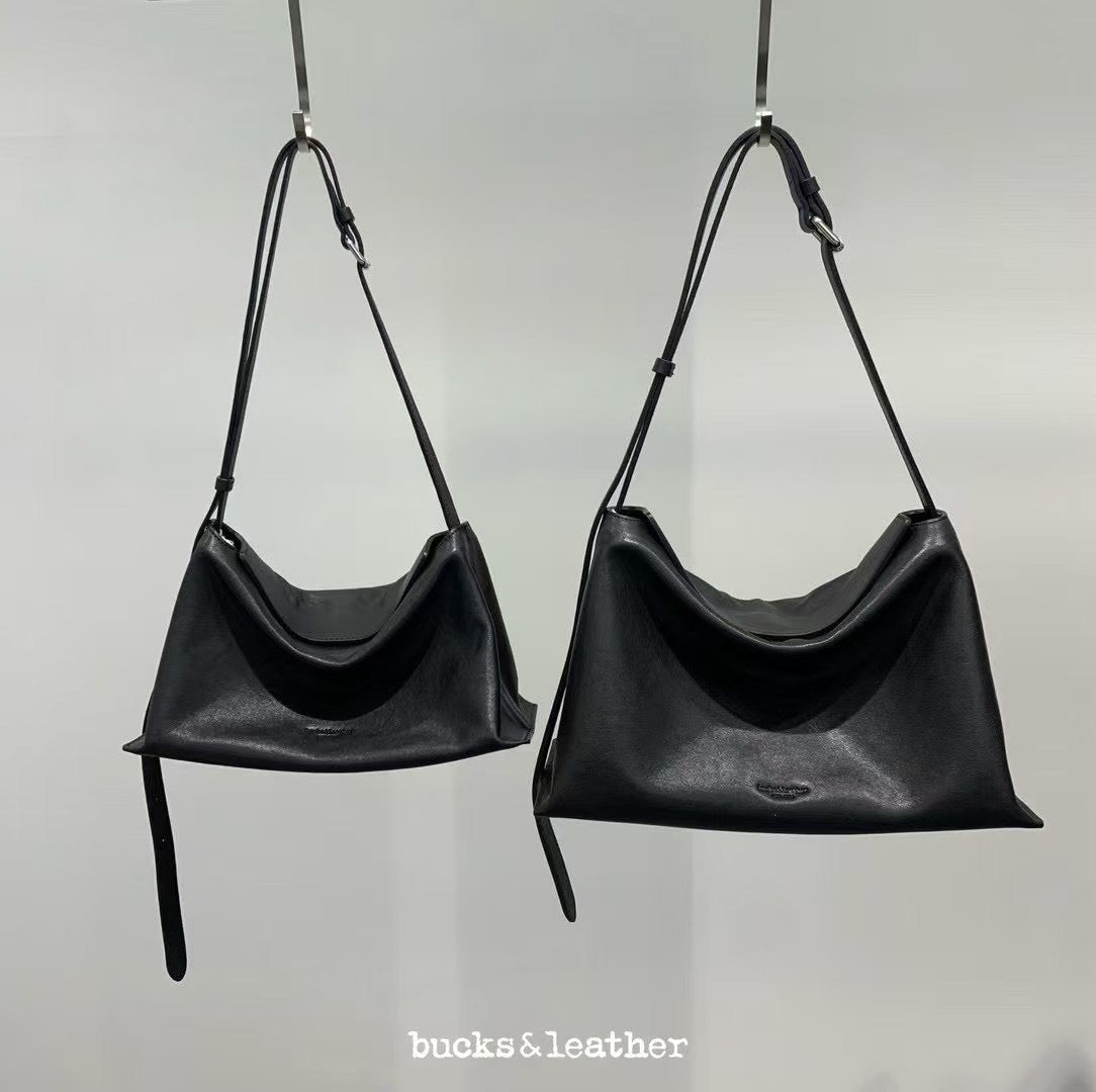 Real Leather Flap Bag