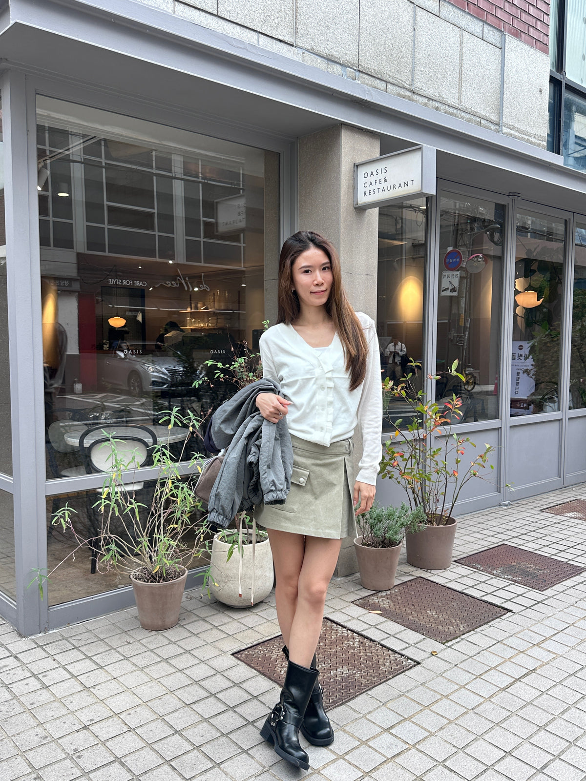 Ruffles Neck Soft Cardigan