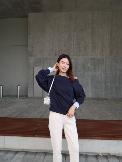Mix Shirt Sleeves Sweater