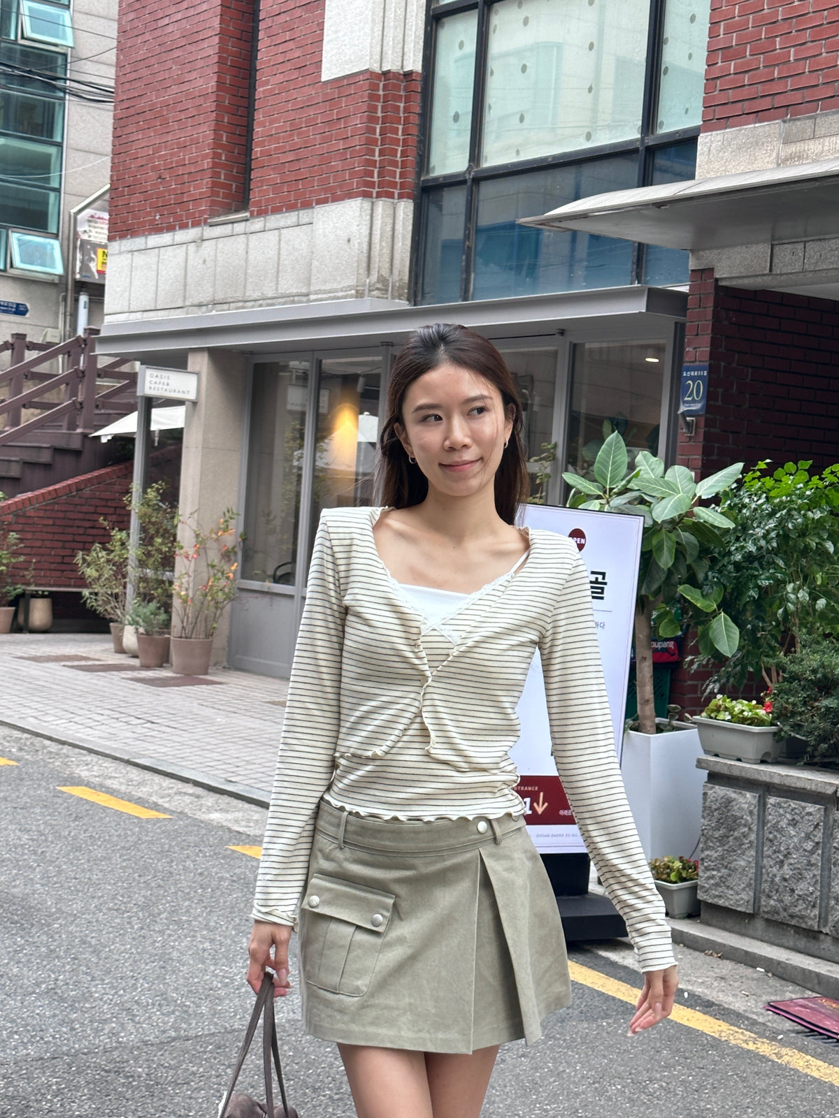 Striped Lace Cardigan Set