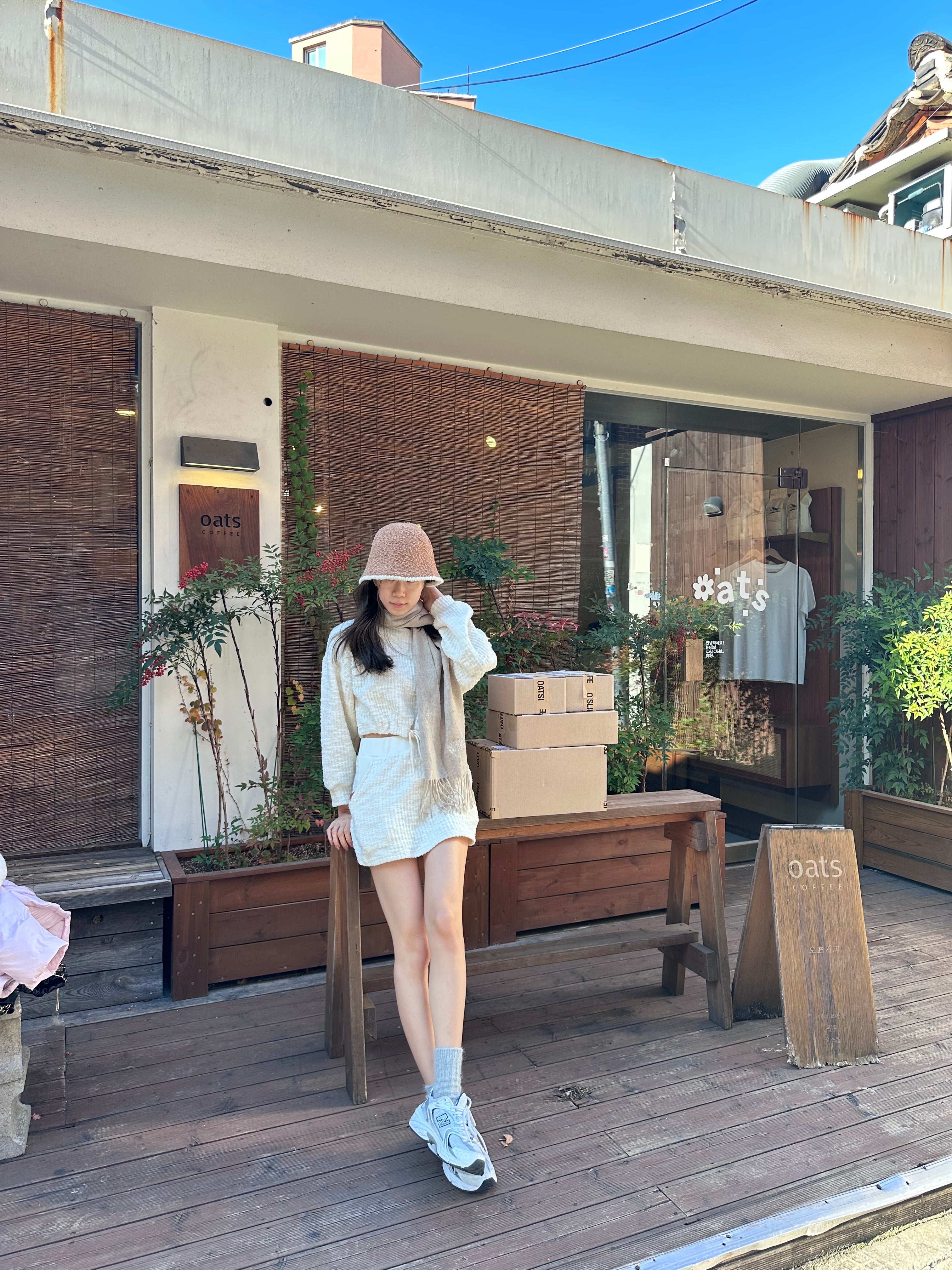 Tweed Top & Skirt Shorts Set