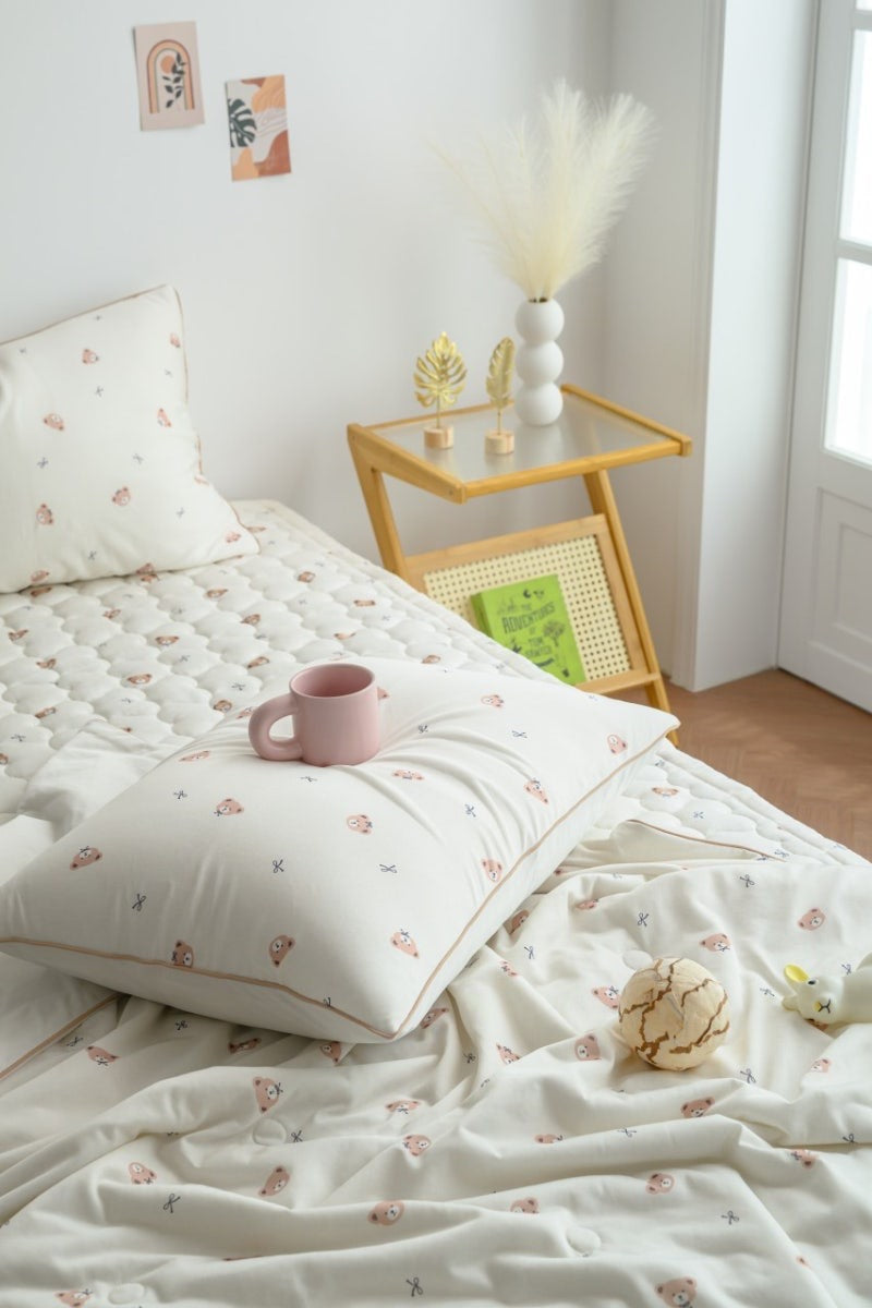 <降温！紗涼感被> 熊啤啤蝴蝶結款